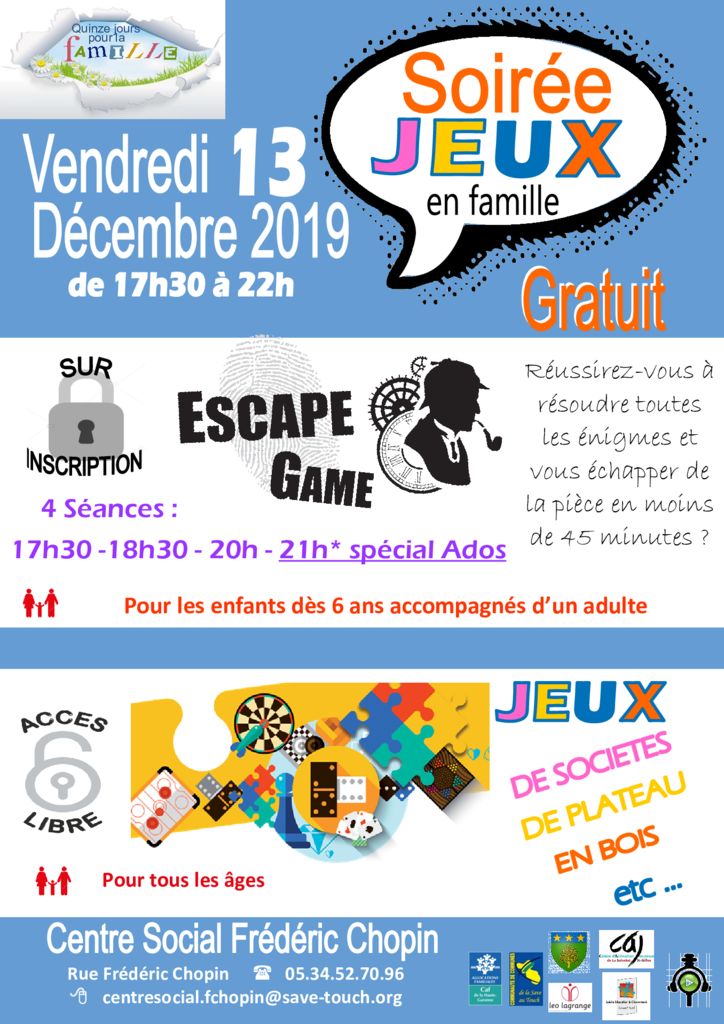 thumbnail of Soirée jeux ESCAPE GAME