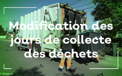 [Déchets] Modification des jours de collecte des déchets