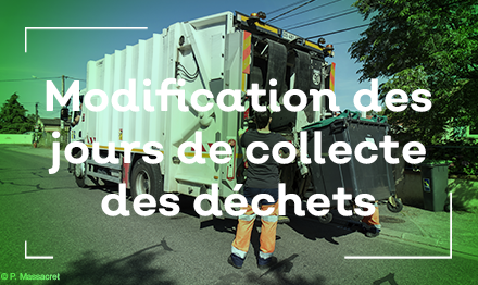 [Déchets] Modification des jours de collecte des déchets