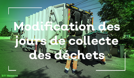[Déchets] Modification des jours de collecte des déchets