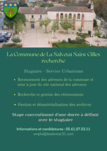 Offre stage service urbanisme