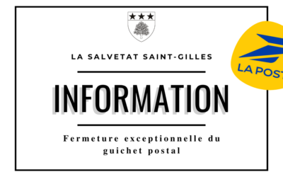 Fermeture exceptionnelle du guichet postal