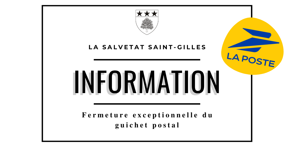 Fermeture exceptionnelle du guichet postal